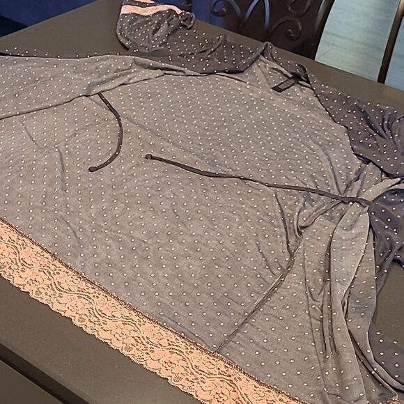 Nanette Lepore Gray with Pink Polka Dot Pajama Set - Picture 13 of 13